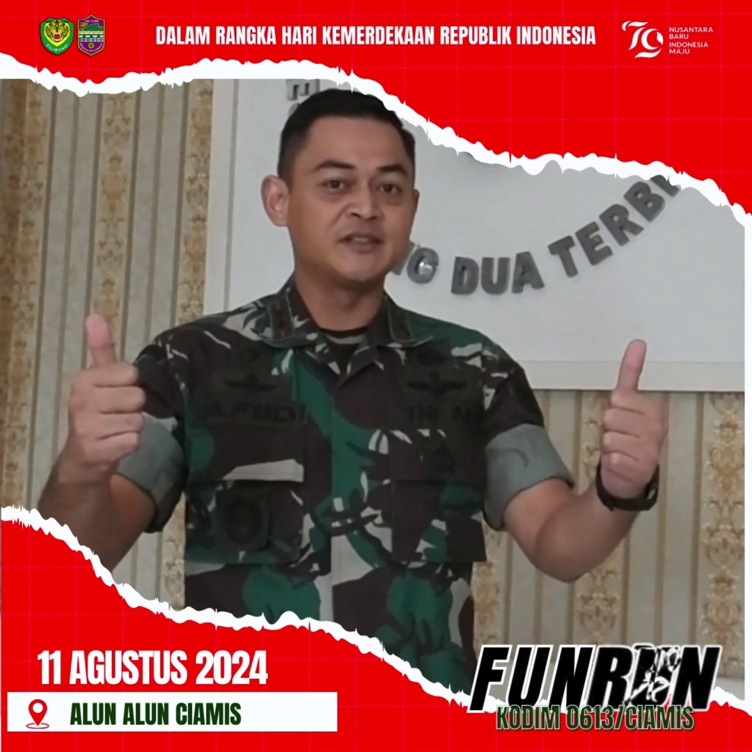 Dandim 0613/Ciamis Letkol Inf. Arif
